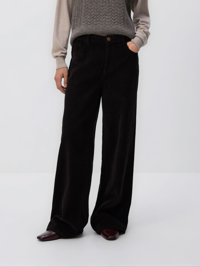 מכנסי קורדרוי רחבים