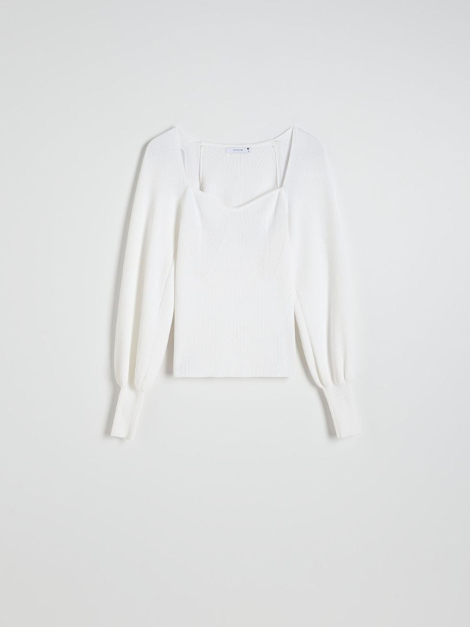 סריג עם שרוולים נפוחים