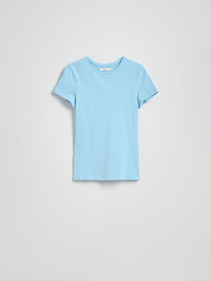 טי-שירט כותנה בגזרה צמודה.